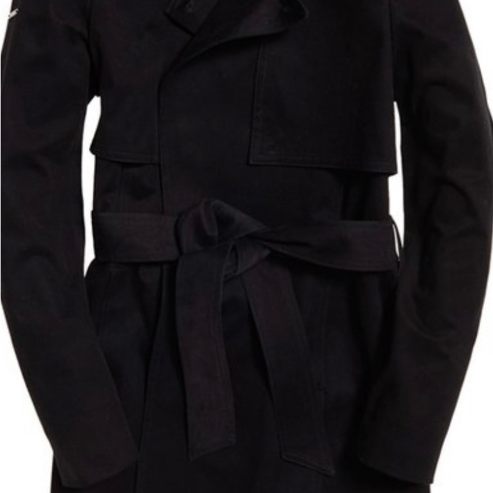 Superdry Black Trench Coat for Timeless Elegance
